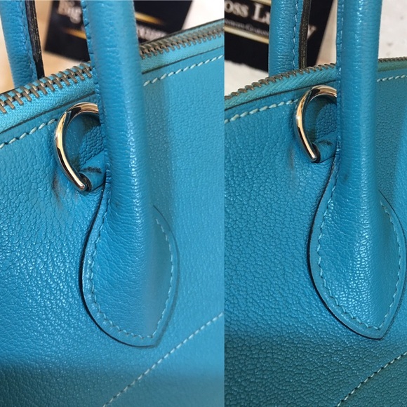 ❌SOLD❌Authentic Hermes Chevre Mysore Bolide31 Turquoise - Picture 12 of 12